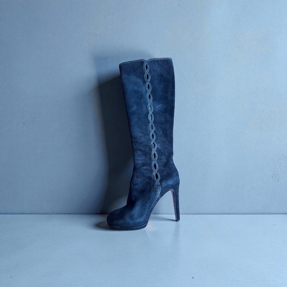 Elie Tahari Black Suede Ankle Boots